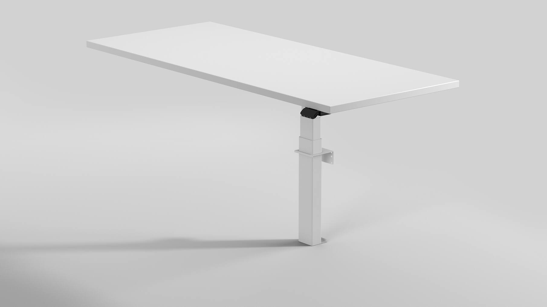 Eenkolomstafel Wall Solo. Kleur: Wit RAL9016
