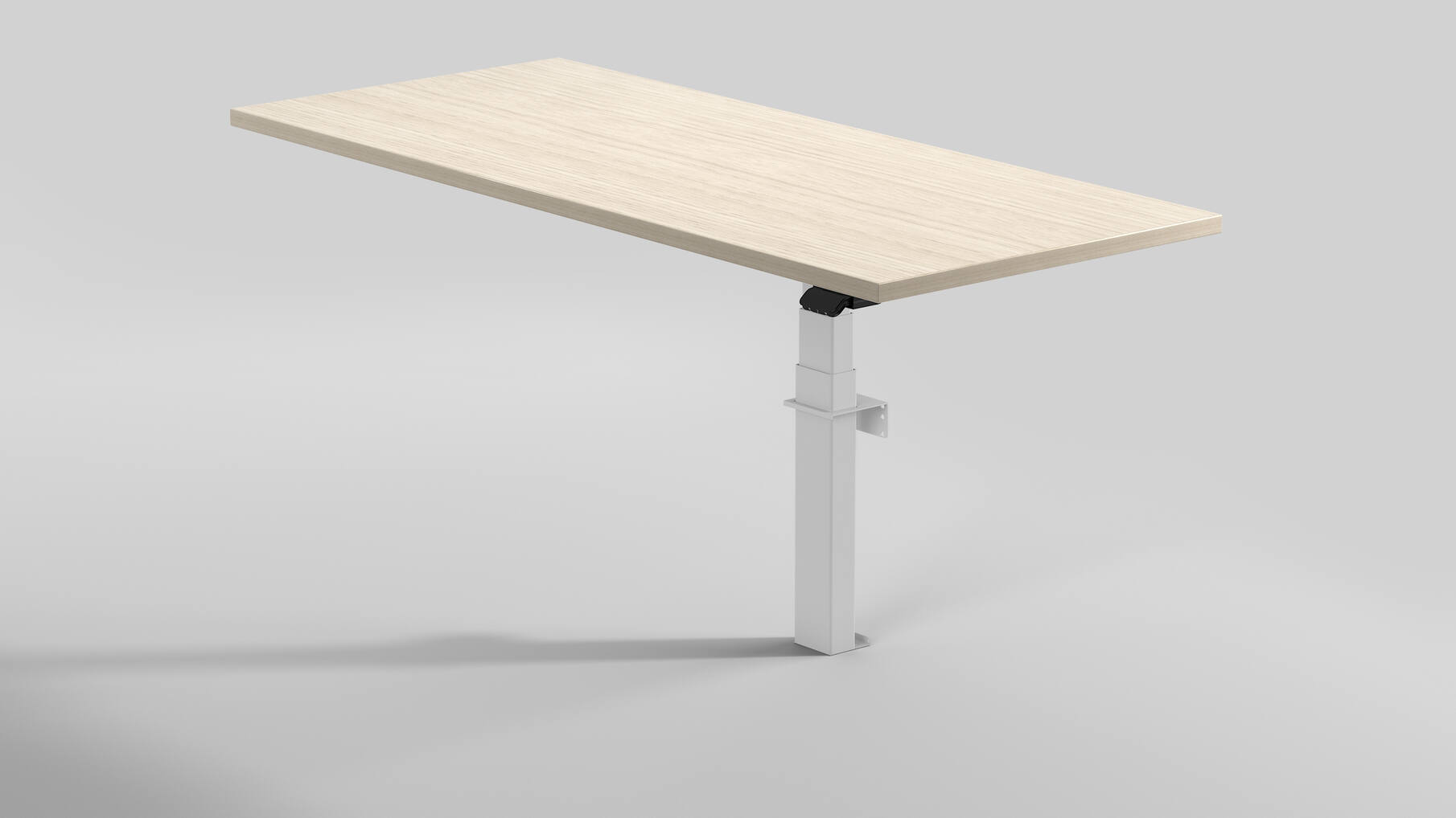 Eenkolomstafel Wall Solo. Kleur: Wit RAL9016
