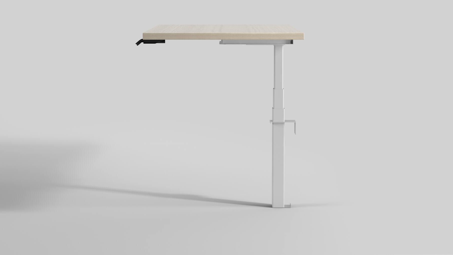 Eenkolomstafel Wall Solo. Kleur: Wit RAL9016