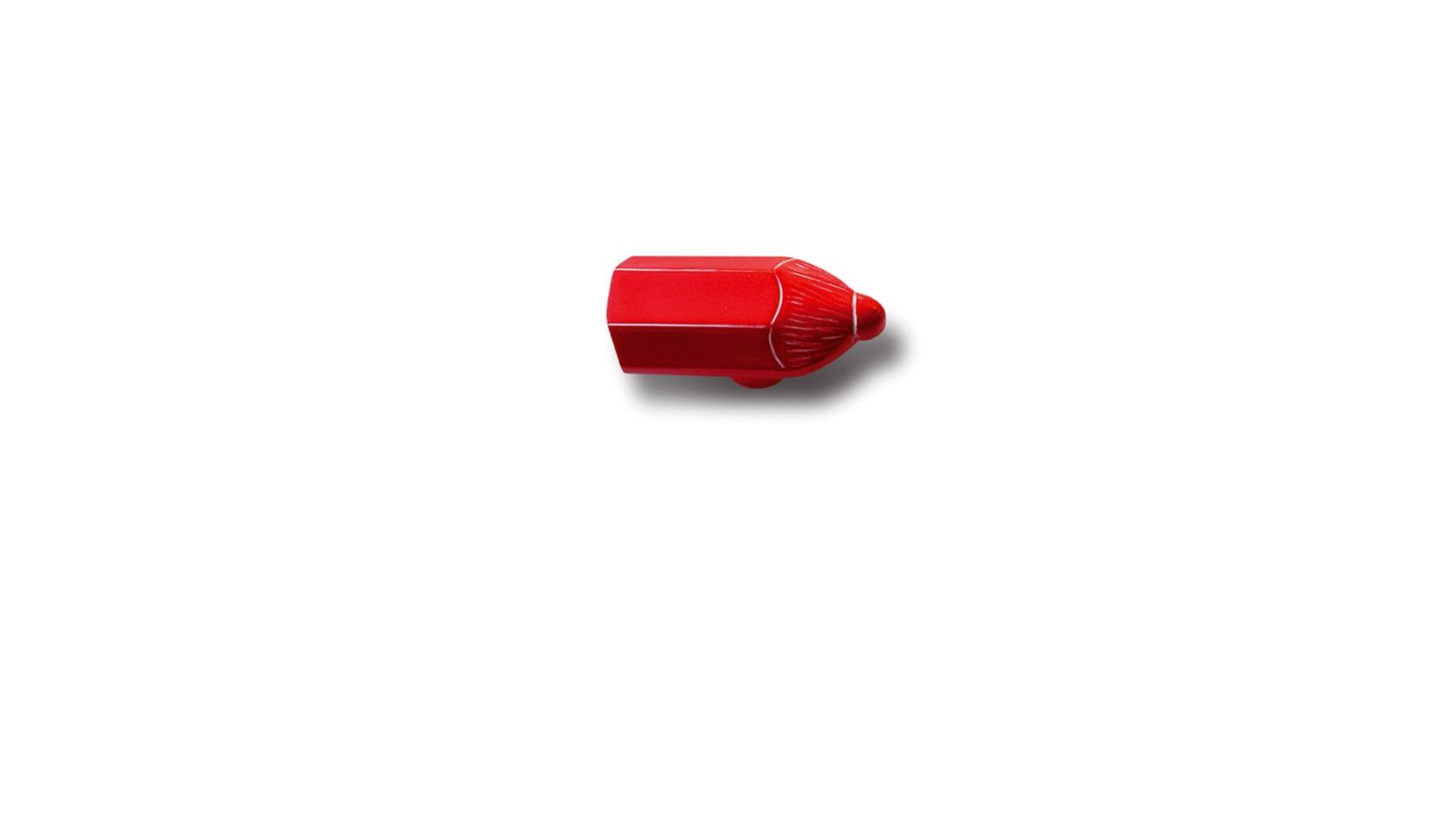 Knop nylon ROOD POTLOOD-vorm 23x51mm