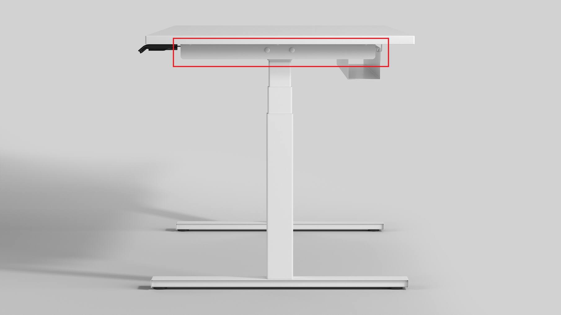 Milano bovenframe verstelbaar voor blad 1000-1500mm wit