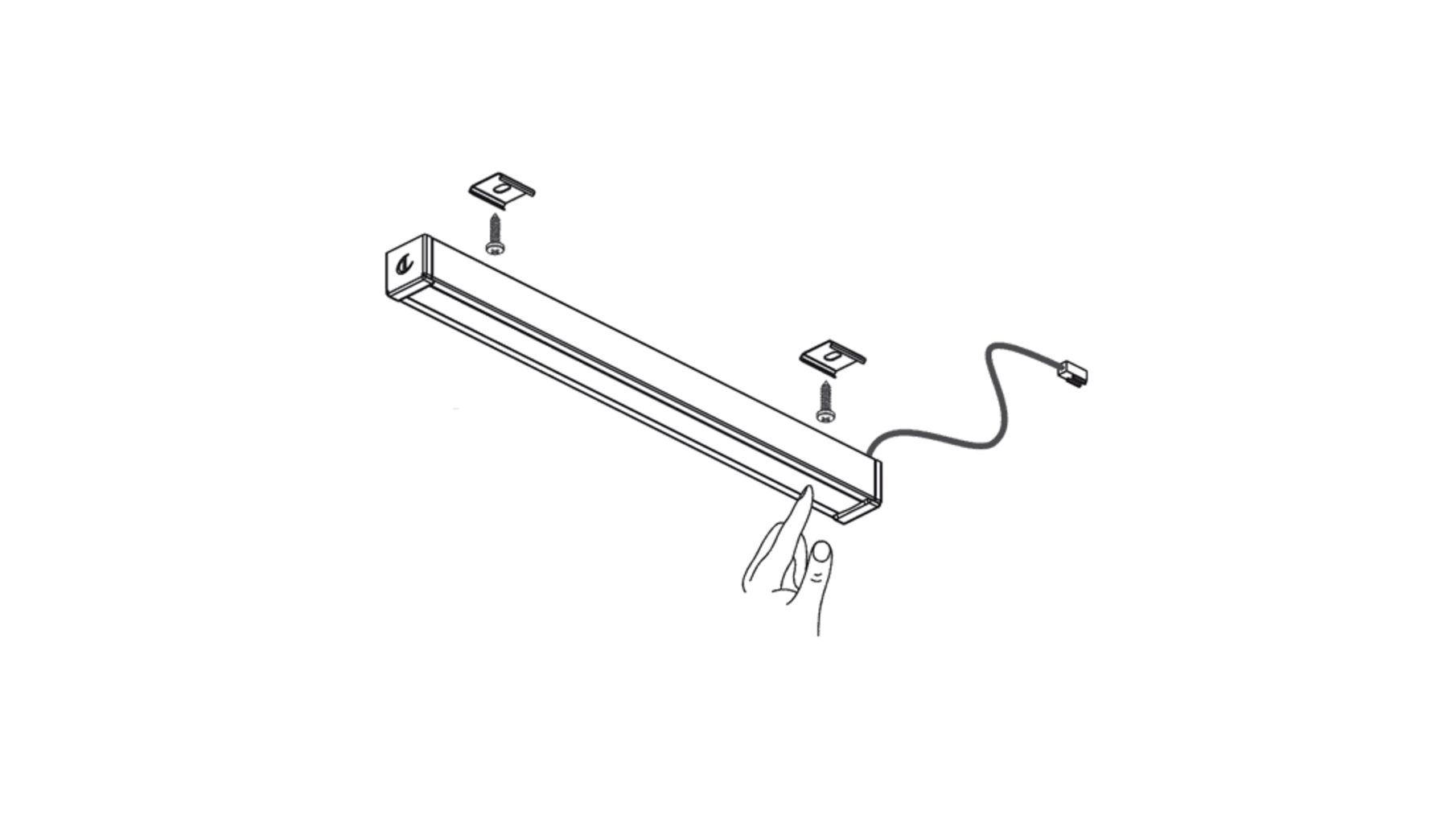 Twig met TouchLedDimmer Zwart lengte: