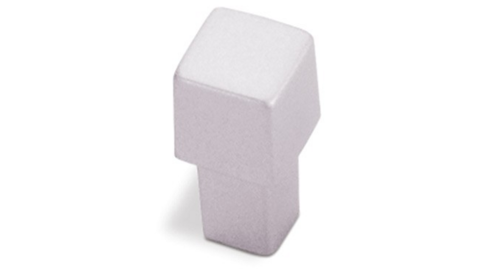 Knop SQAURE geborsteld nikkel 12x12mm