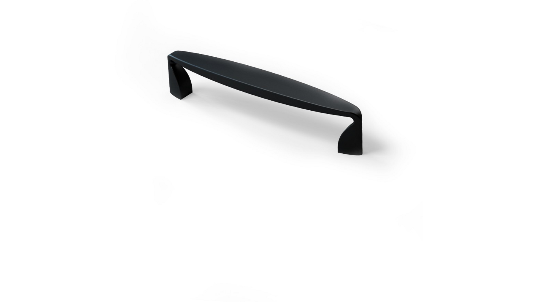 Greep ELBOW mat zwart 144x20x30mm hartmaat 128mm