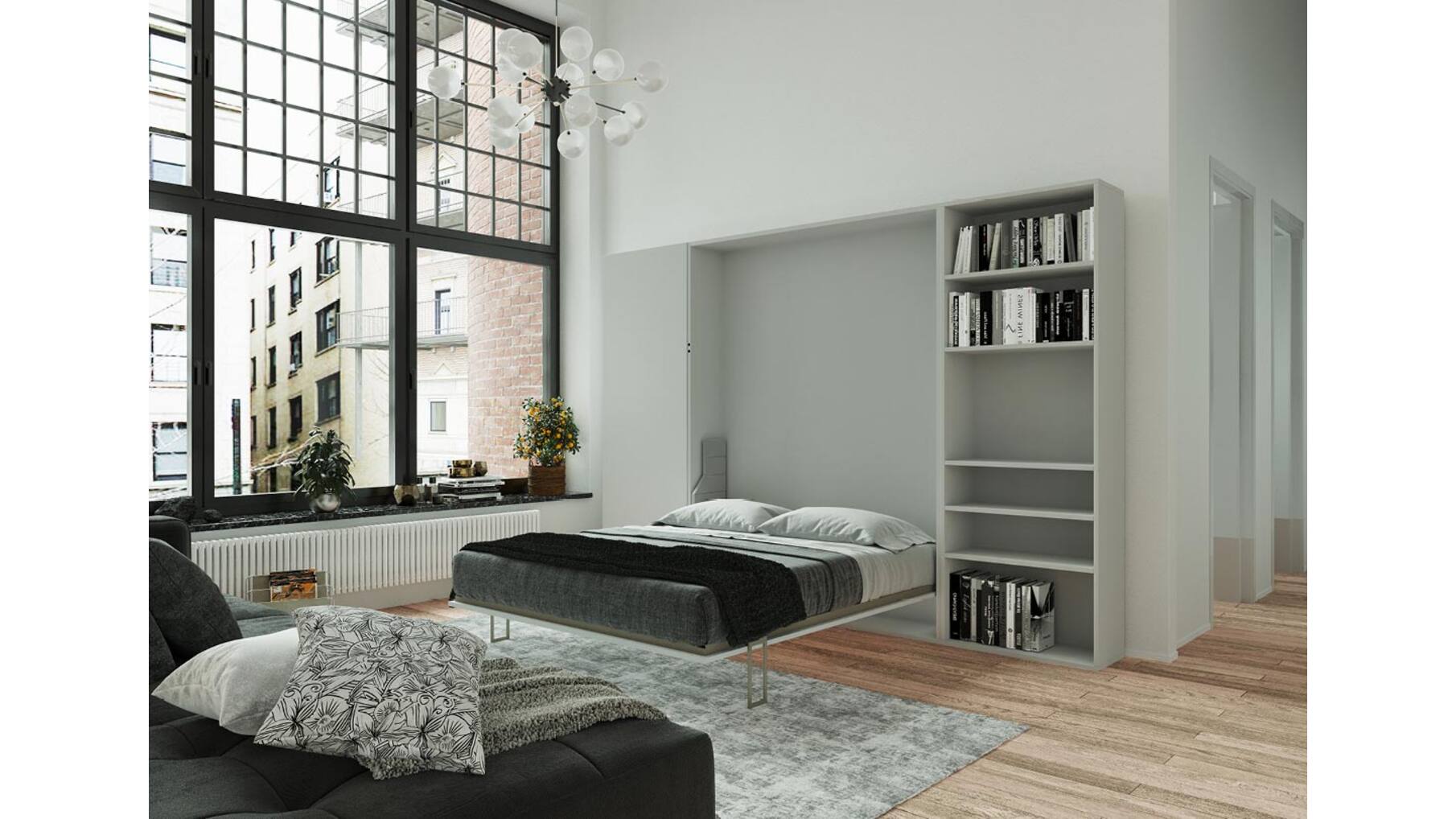 Opklapbed WEM elektrisch verticaal, voor matras160x200cm