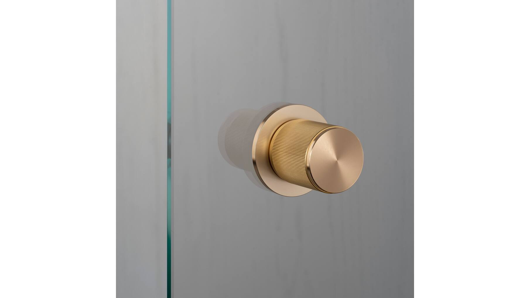 Fixed Door Knob/Single-Sided/Linear/Brass