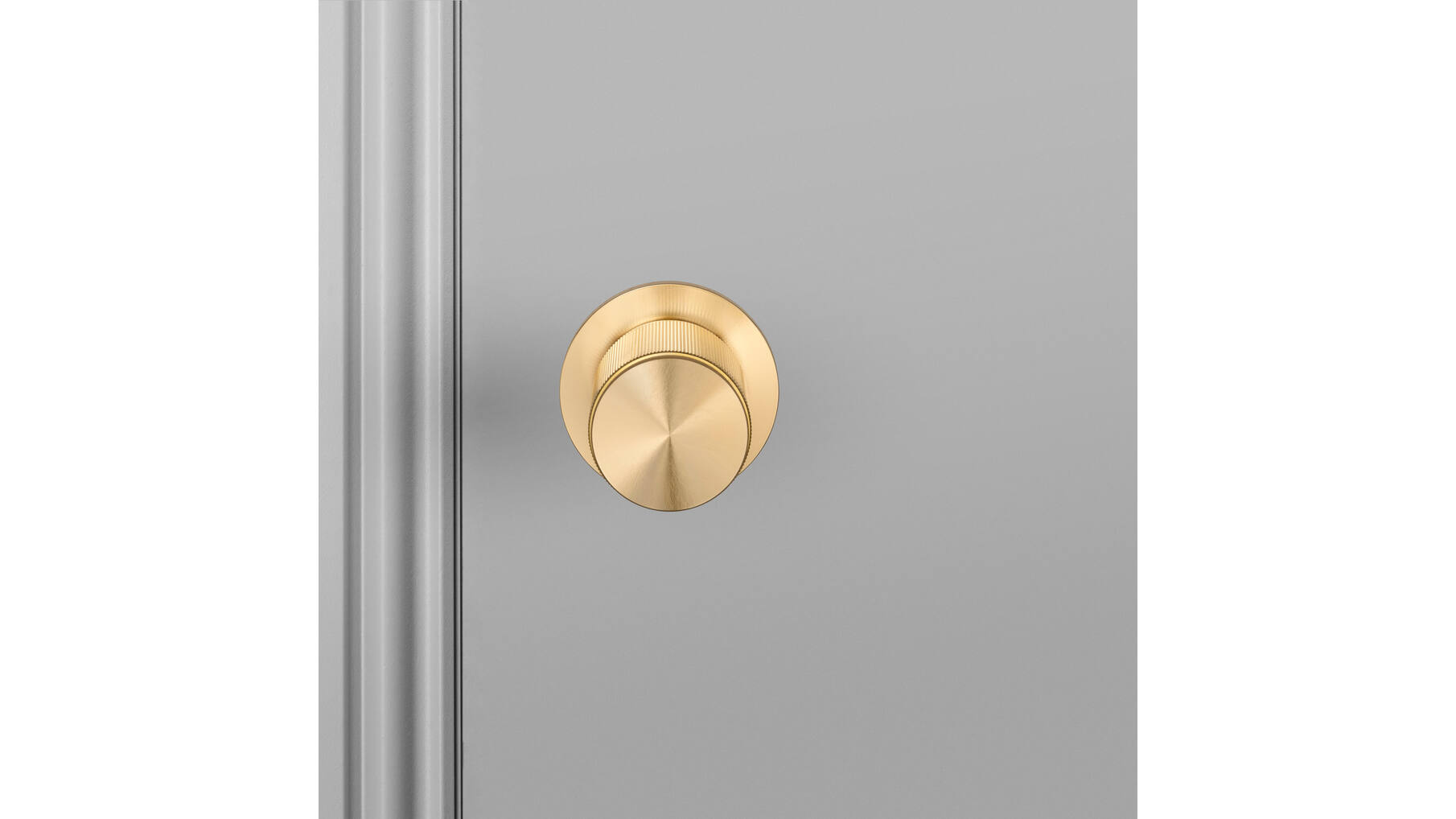 Fixed Door Knob/Single-Sided/Linear/Brass