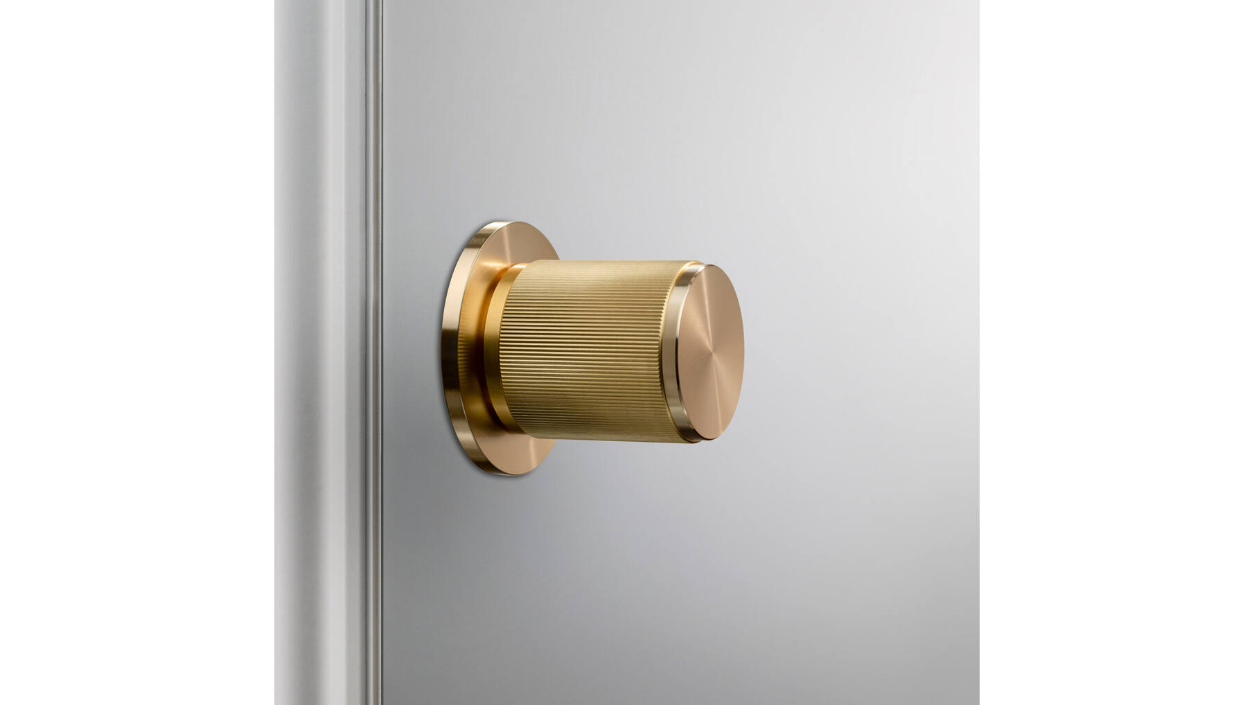 Fixed Door Knob/Single-Sided/Linear/Brass