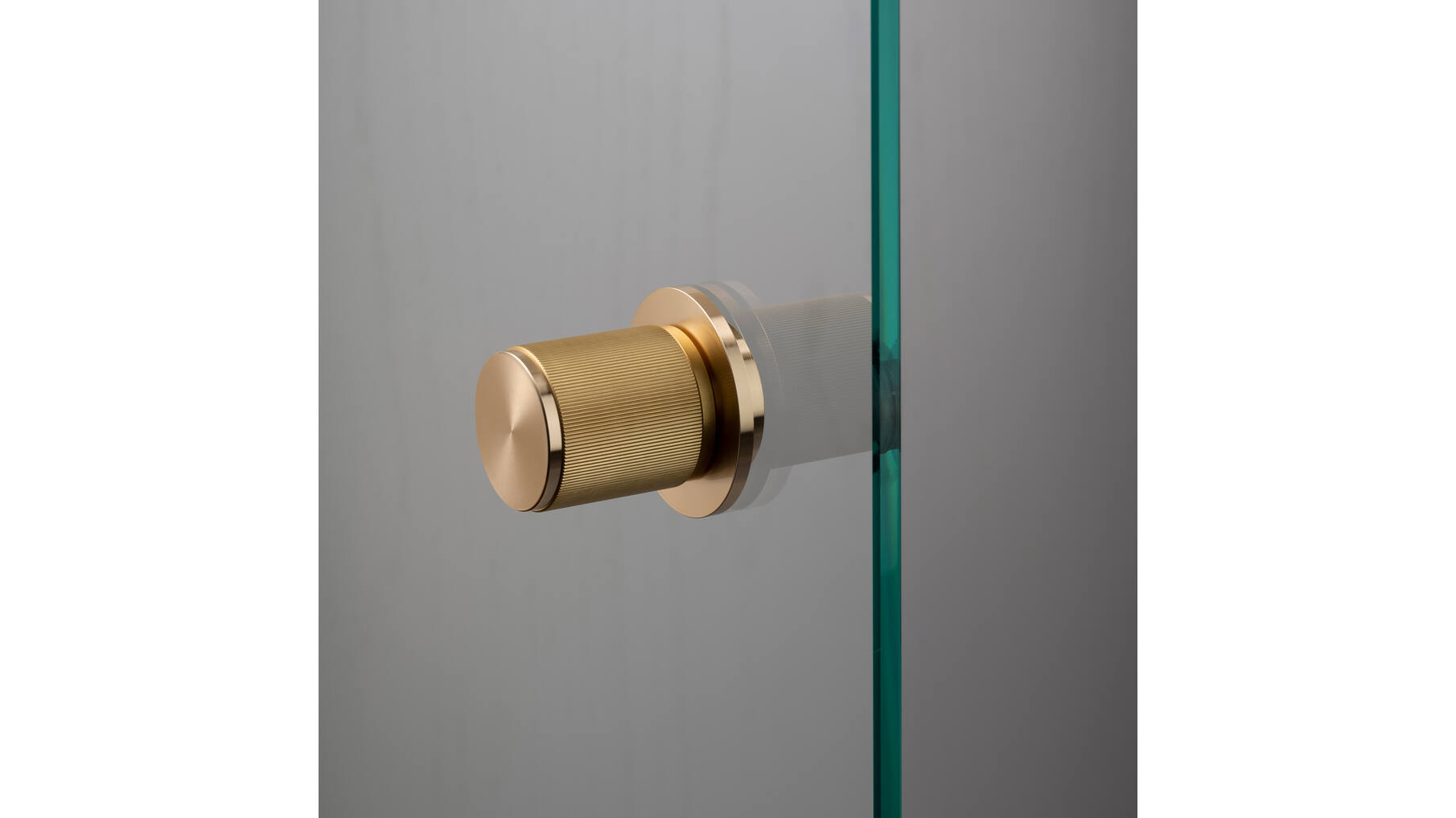 Fixed Door Knob/Single-Sided/Linear/Brass