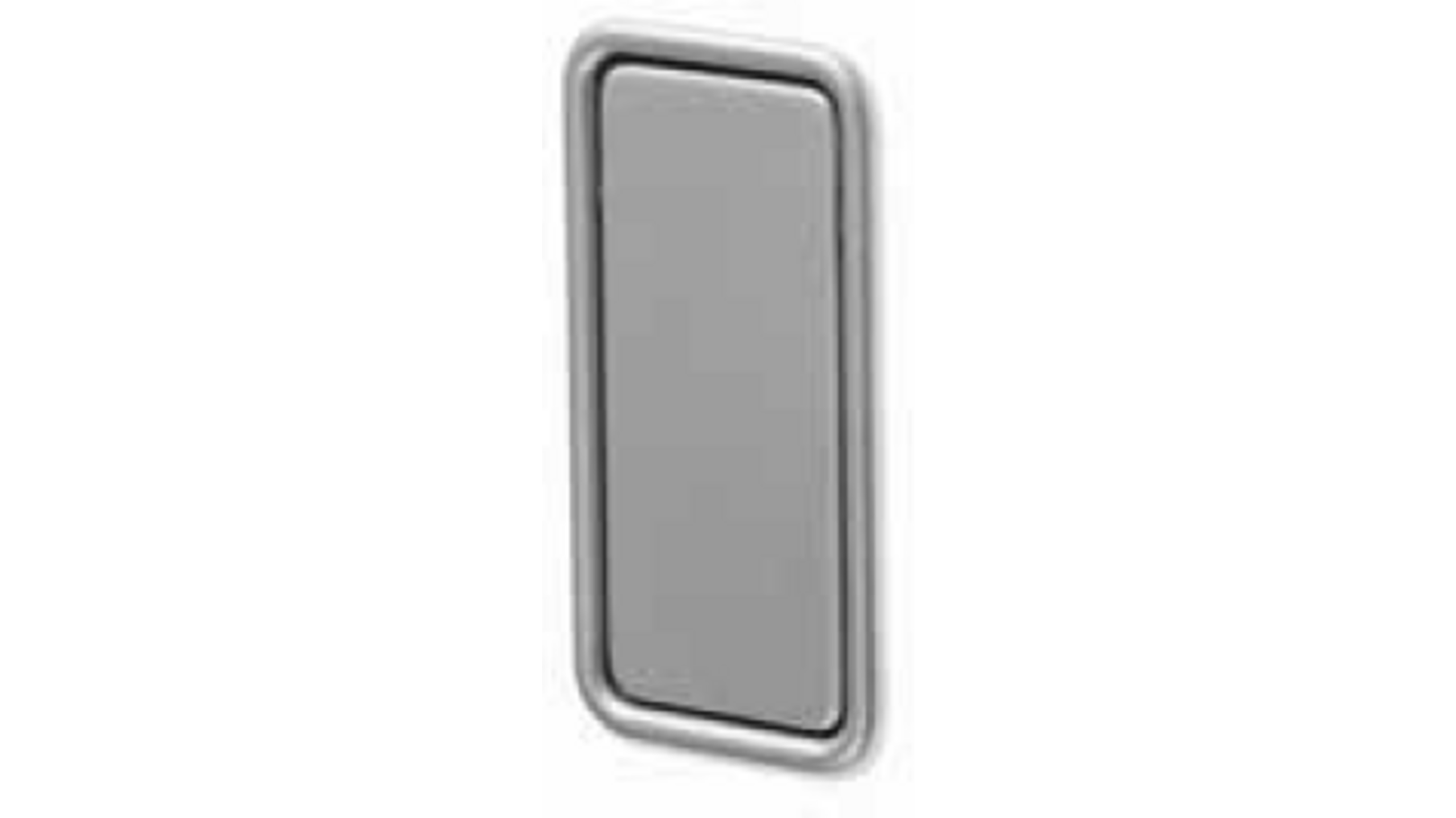 Inlaatgreep 60x30x10mm scharnierend, mat metallic aluminium