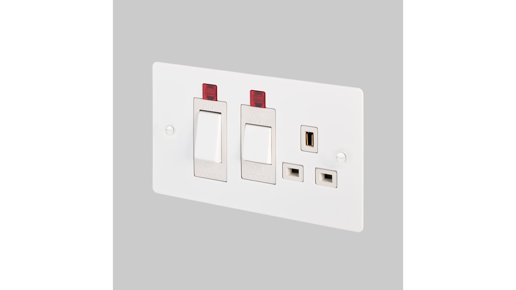 Cooker Control Unit w/ Neon - White - White Interior