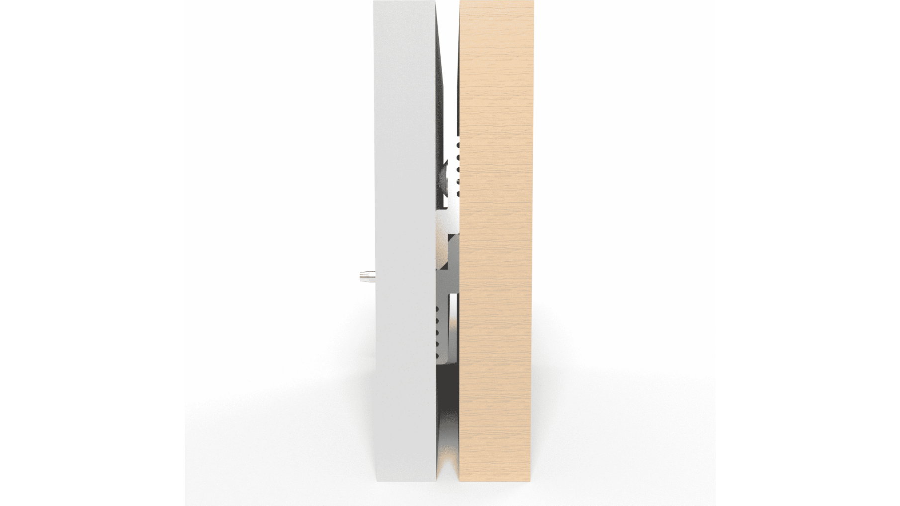 Paneelprofiel aluminium MF375 lengte 2500mm, diepte 6.35mm