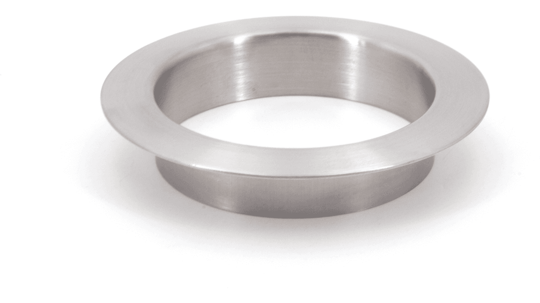 Afvaldoorlaat rond RVS mat, boormaat 82mm, buitenmaat 112mm