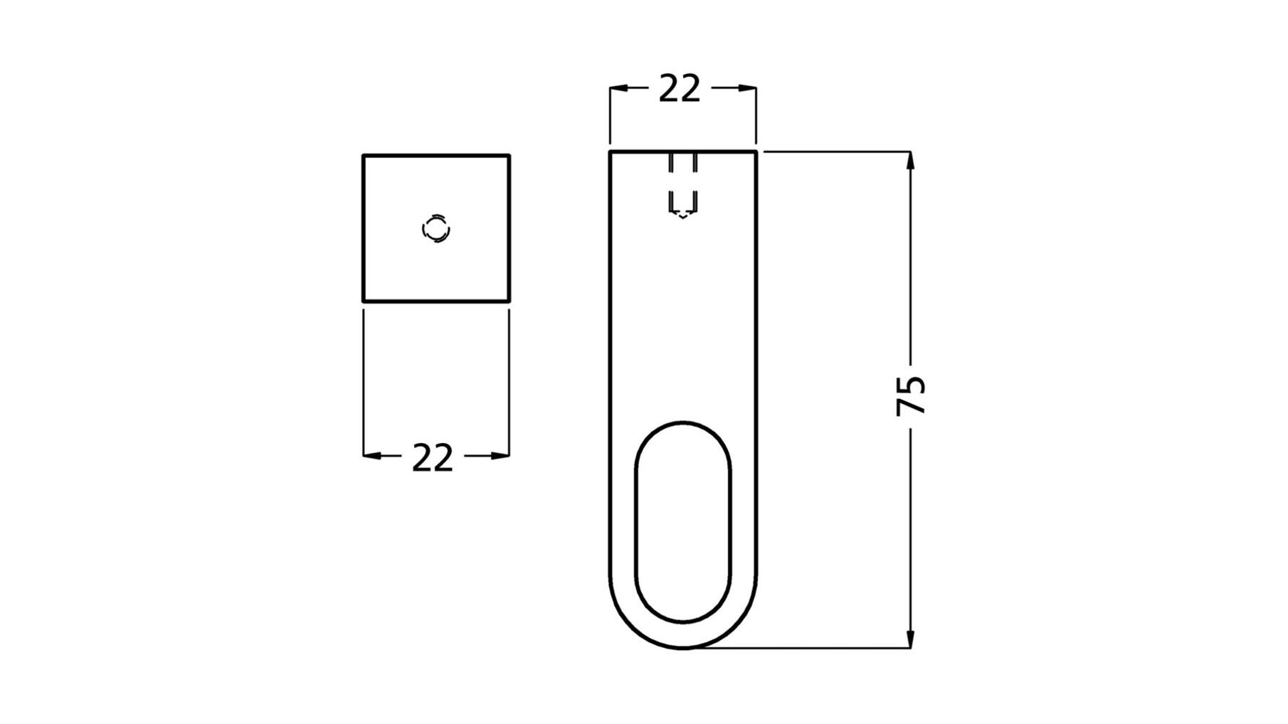 Steun midden Gardelux-1 mat zwart