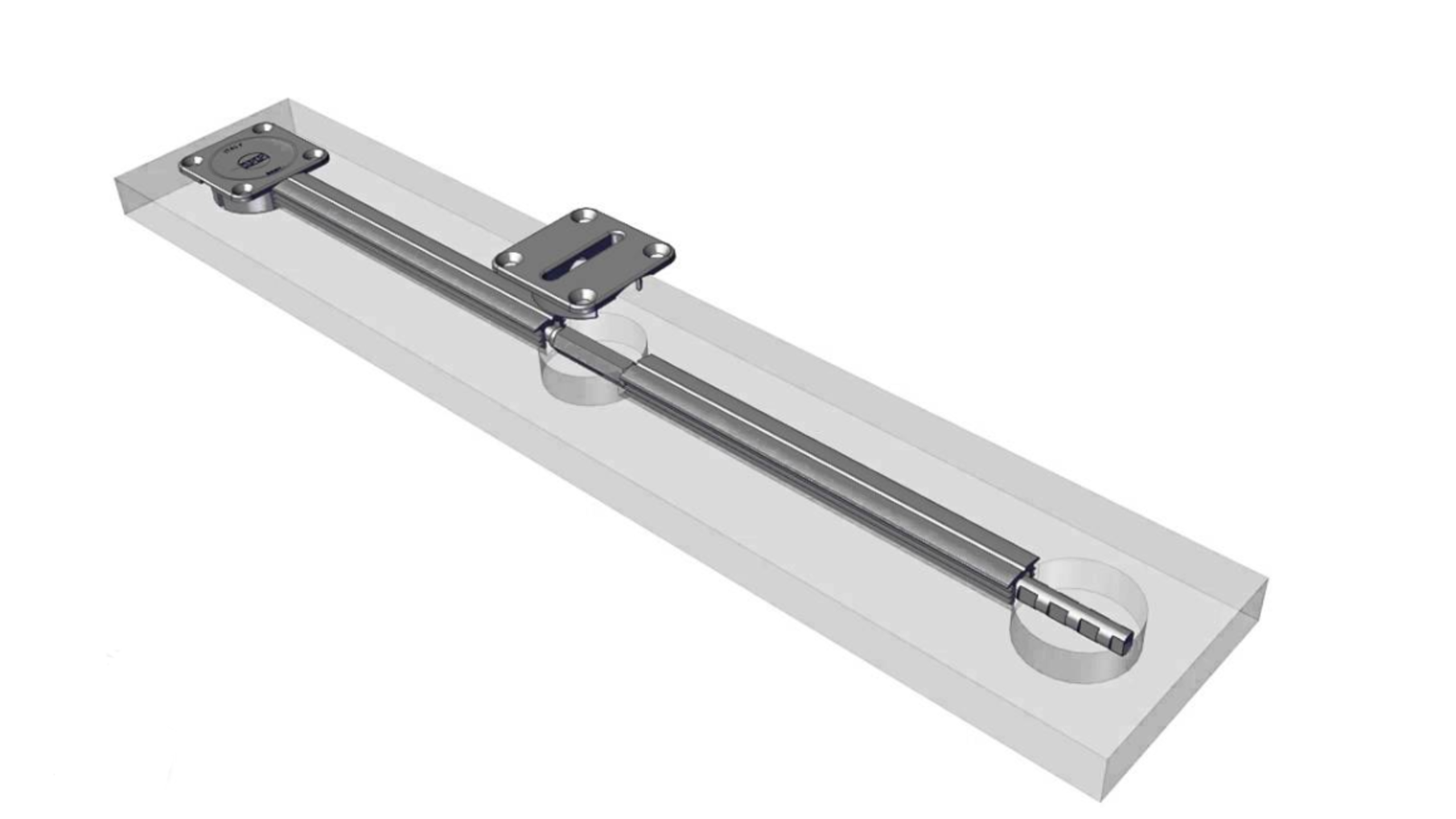 Deurspanner TN103 H = 2329mm VE=25, in te korten tot 1980mm