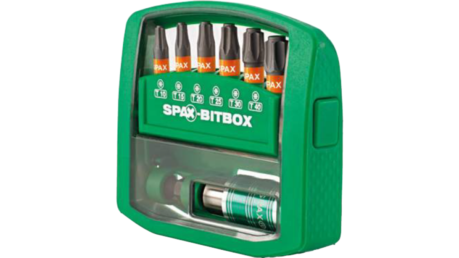 SPAX bitbox plus Torx (6 Bits T10-T40 25MM + 1 bithouder)