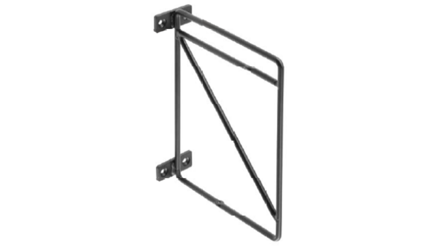 Plankdrager ROD 21x17cm. mat zwart, per paar