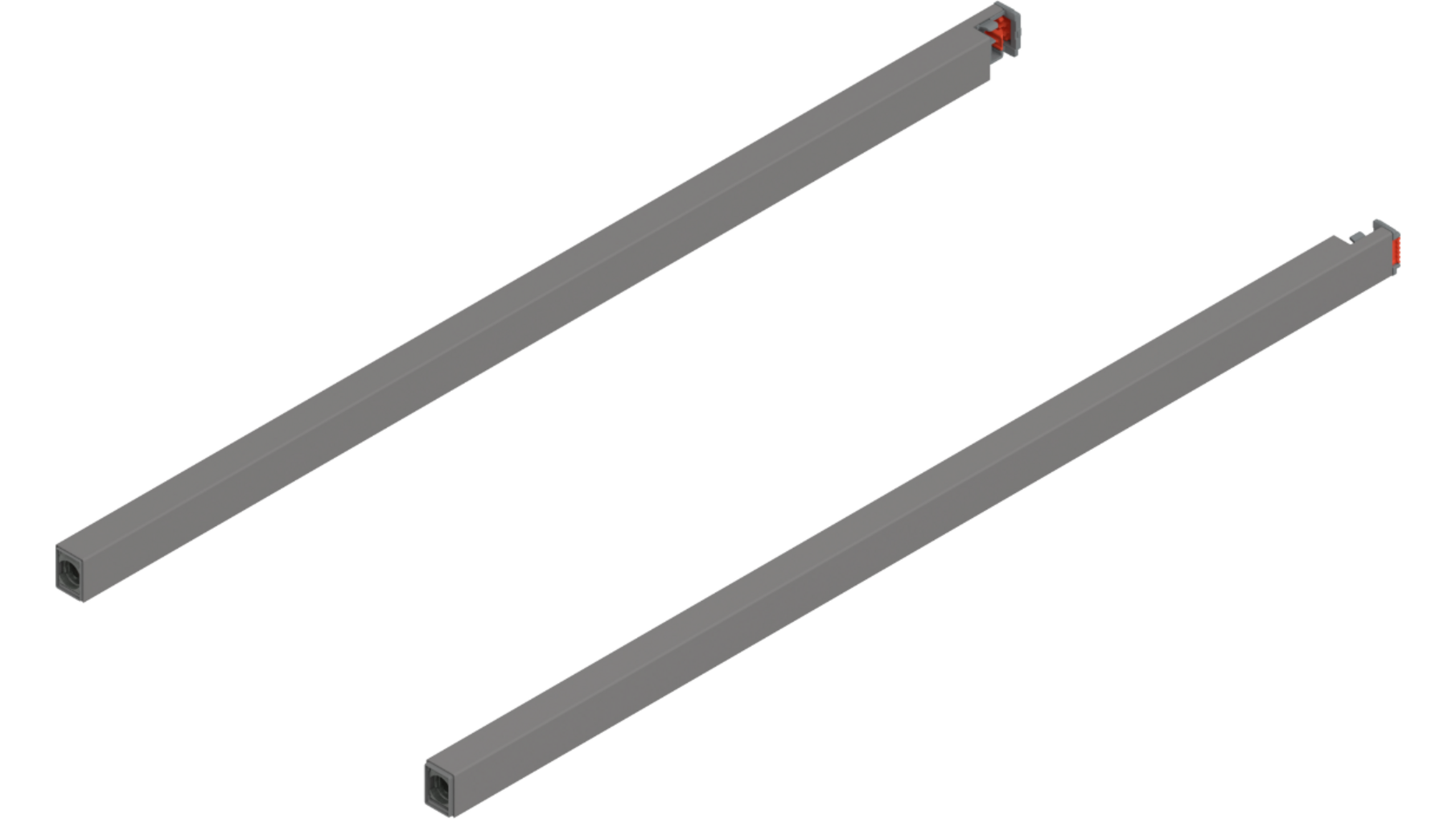 Reling L+R voor Merivobox, 500mm indiumgrijs