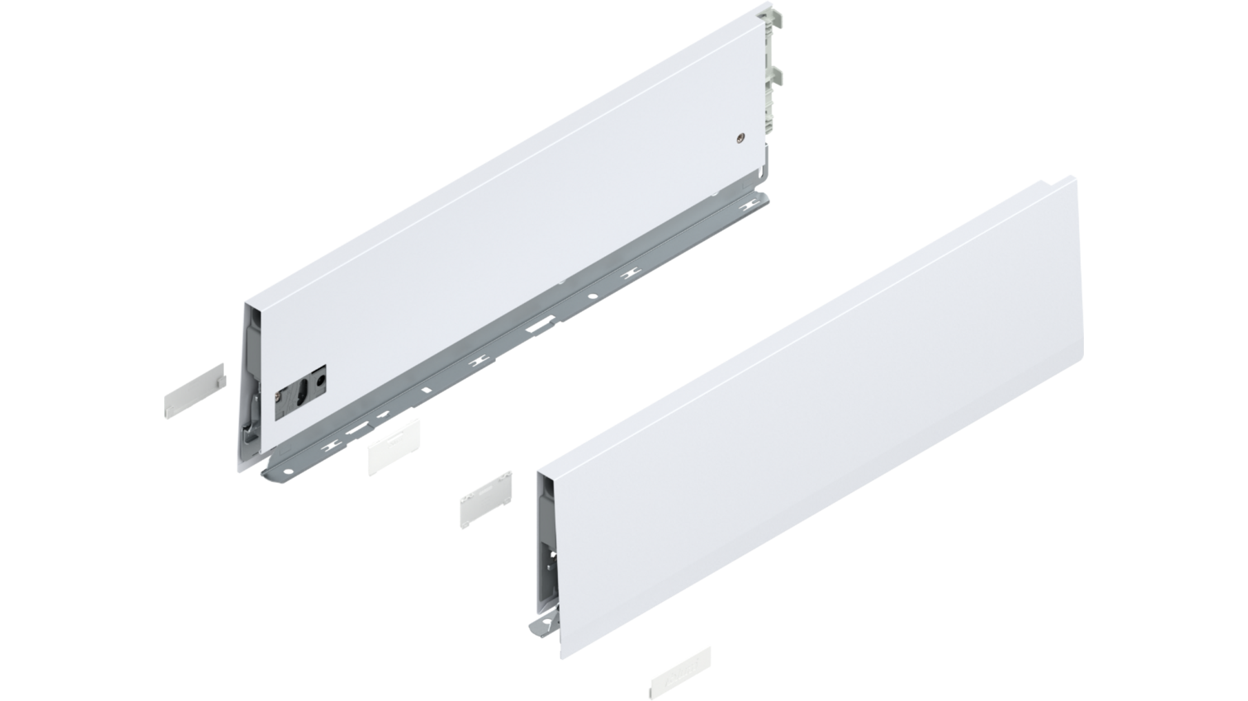 Merivobox zijkant K-hoogte, R+L, 450mm kleur: zijdewit