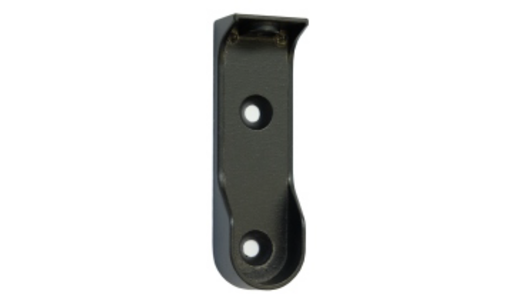 Roedehouder zwart montage onder plank, voor roede 30x15mm