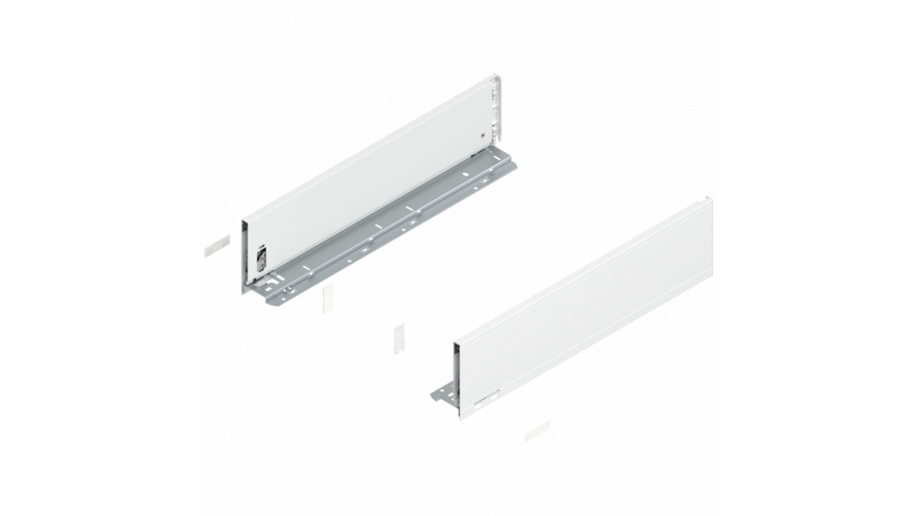 Legrabox ladezijde K, zijdewit 300mm, hoogte 128,5mm