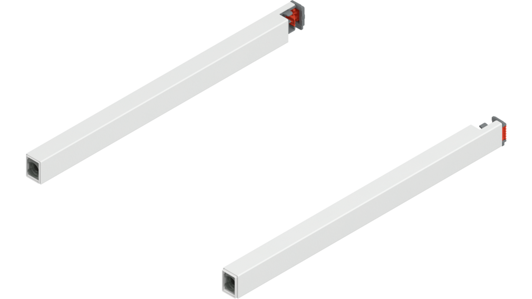 Reling L+R voor Merivobox, 270mm zijdewit