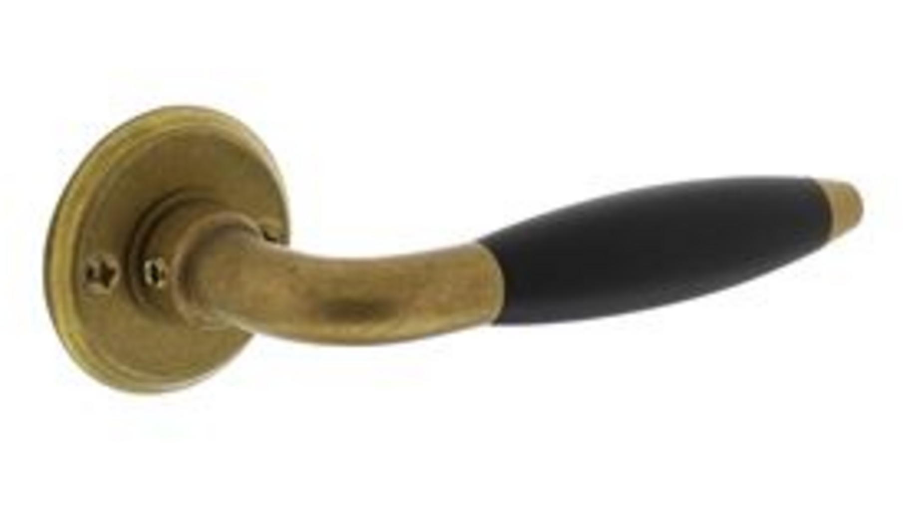 Deurkruk Antonnet met rozet ø50x5mm schroefgat messing