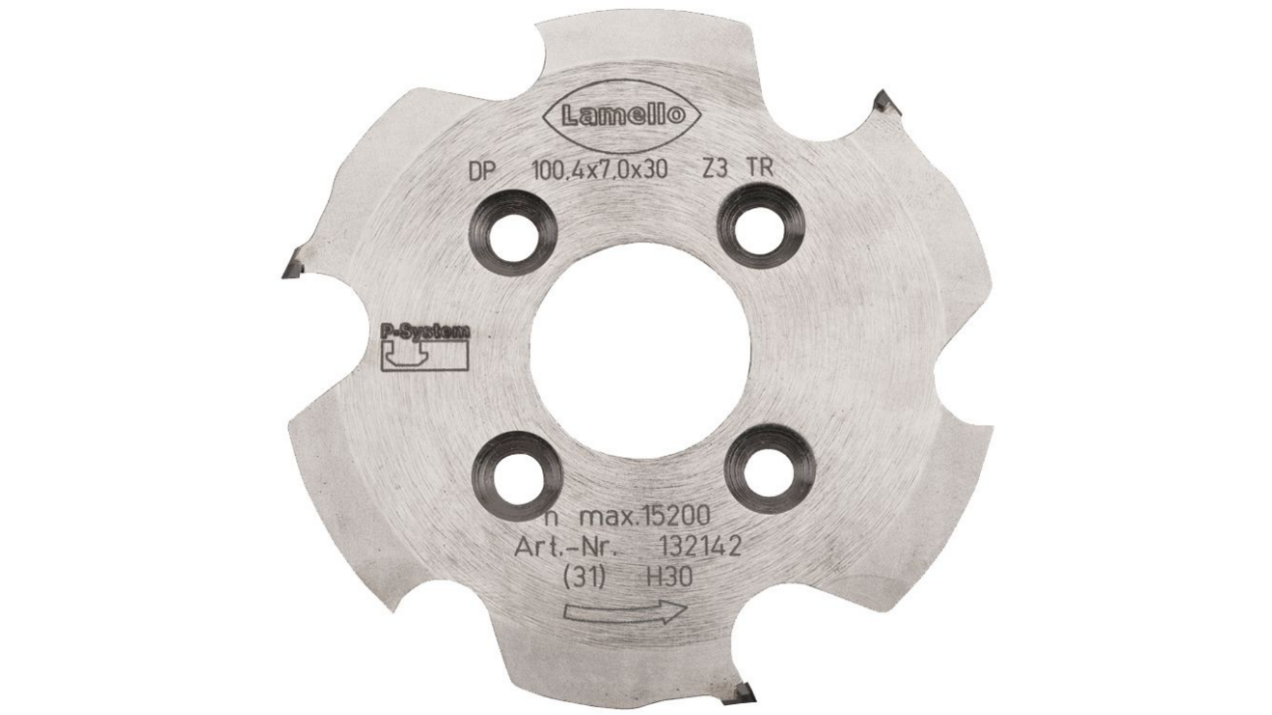 P-system groeffrees CNC ø100,4x7x30mm, z6,volkern