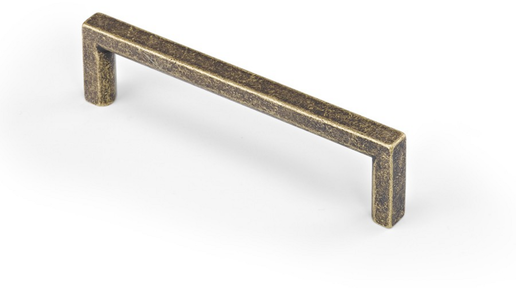 Greep BASIC antiek messing 200x8x28mm, hartmaat 192mm