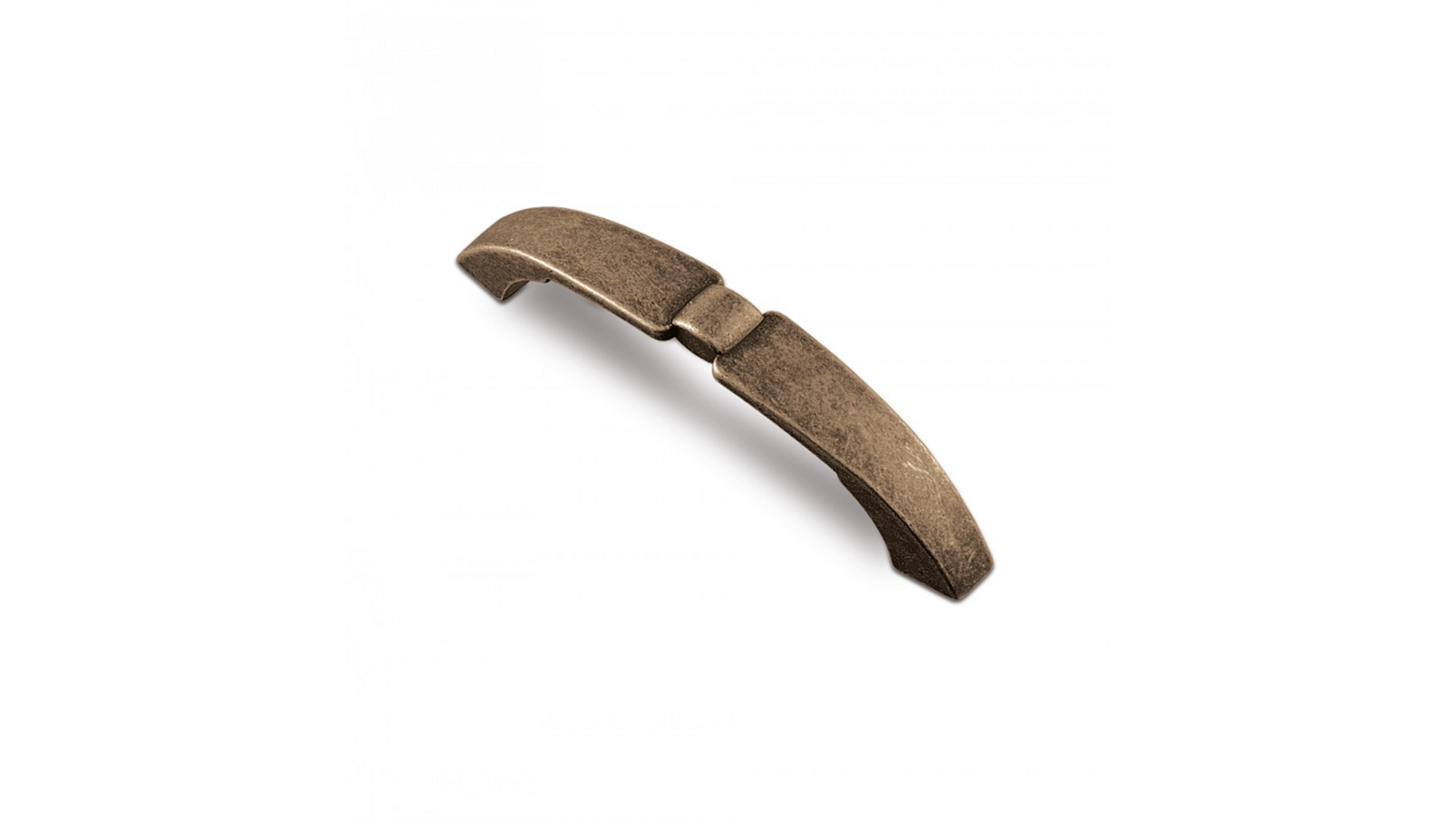Greep METAL 724 antiek messing 117x18mm, hartmaat 96mm