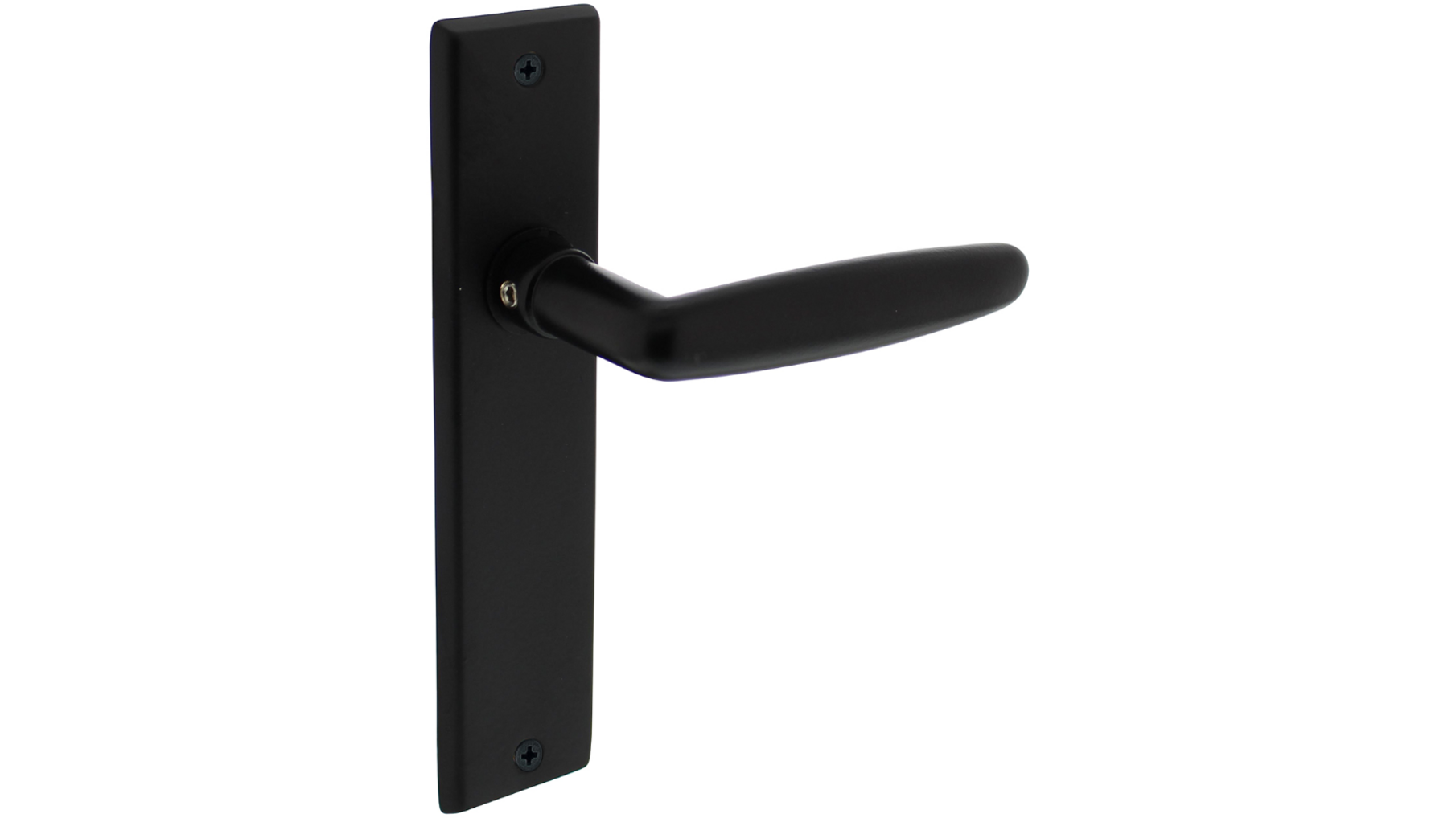 Deurkruk Sophie met schild 181x41x7mm blind mat zwart