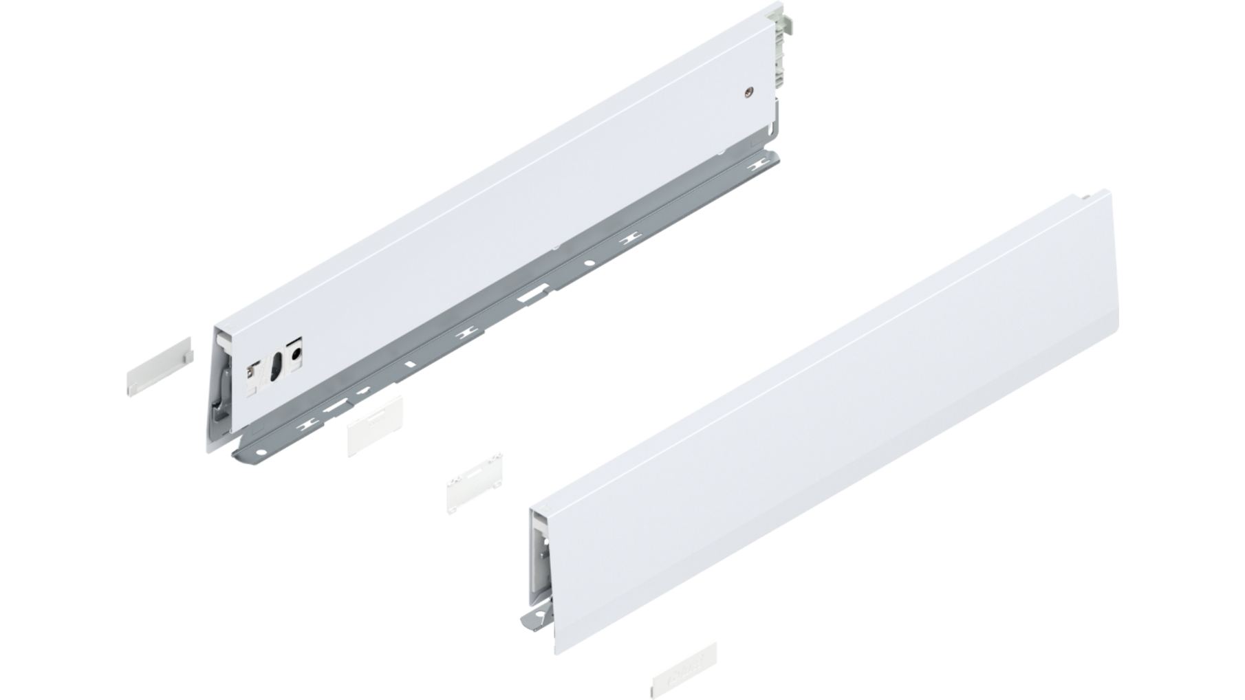 Merivobox zijkant M-hoogte, R+L, 450mm kleur: zijdewit