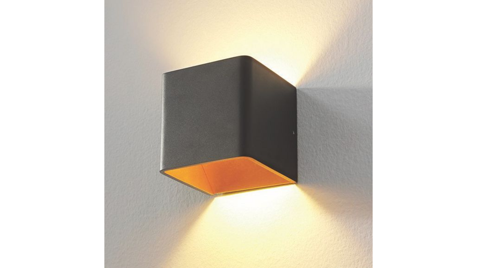 Wandlamp Vigo Up/down zwart/Goud IP20