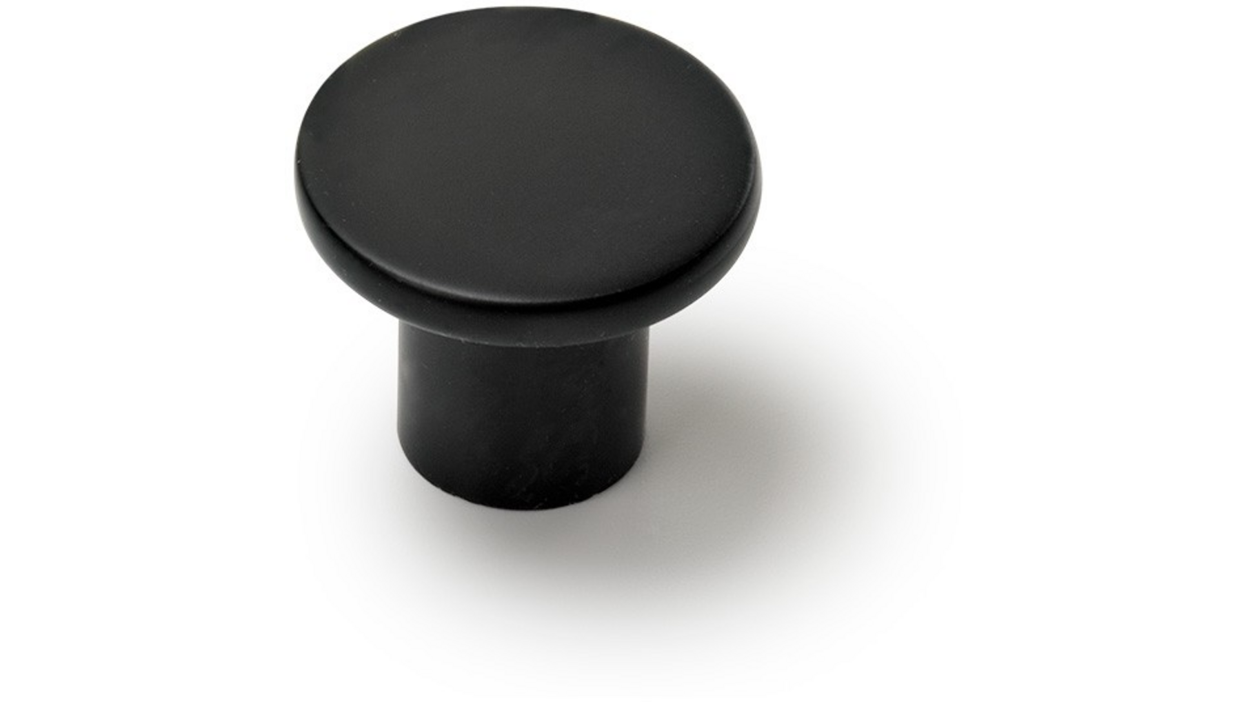 Knop DISC mat zwart 33mm