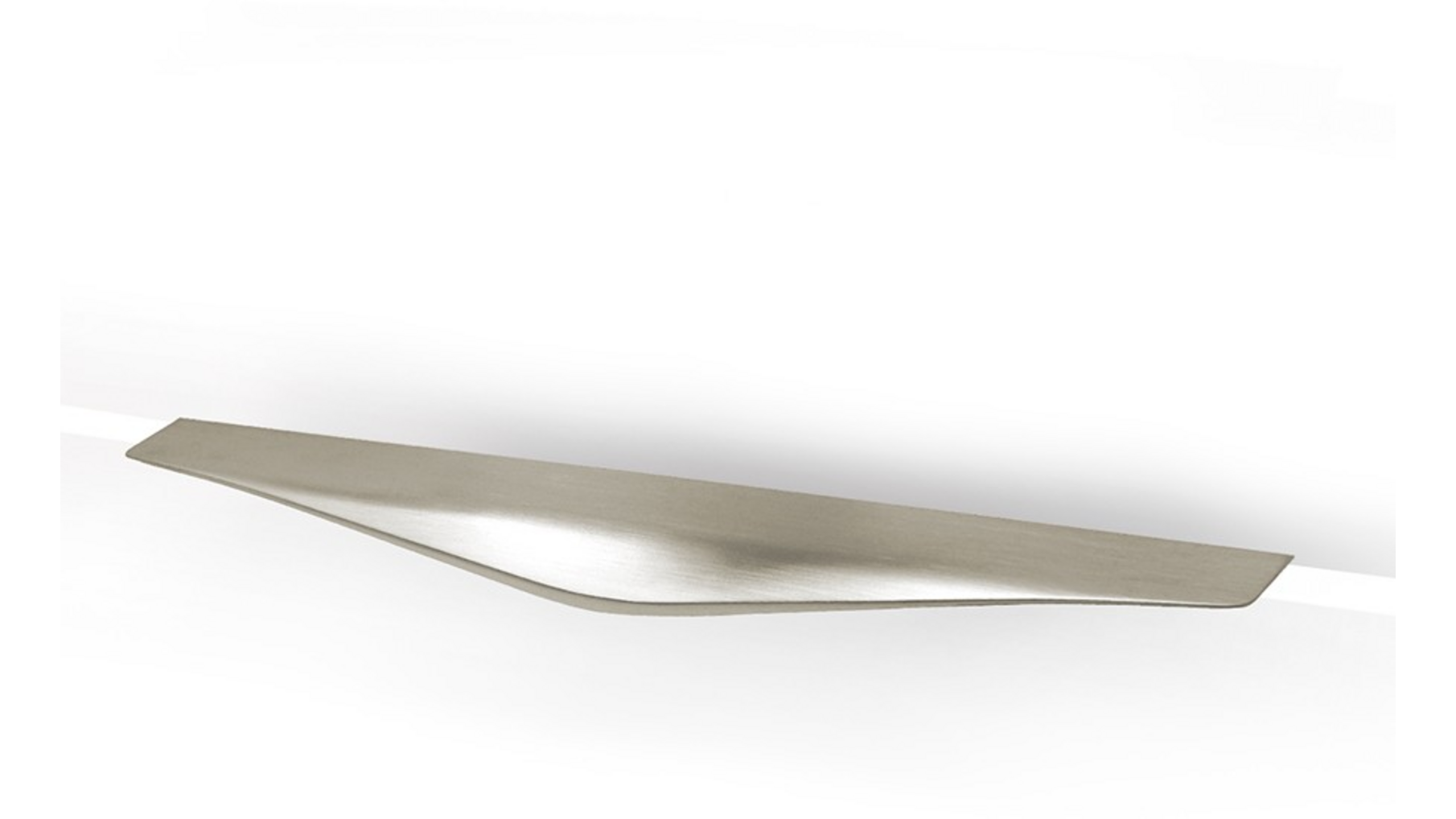 Greep LIPS geborsteld nikkel 320x45mm, hartmaat 224mm