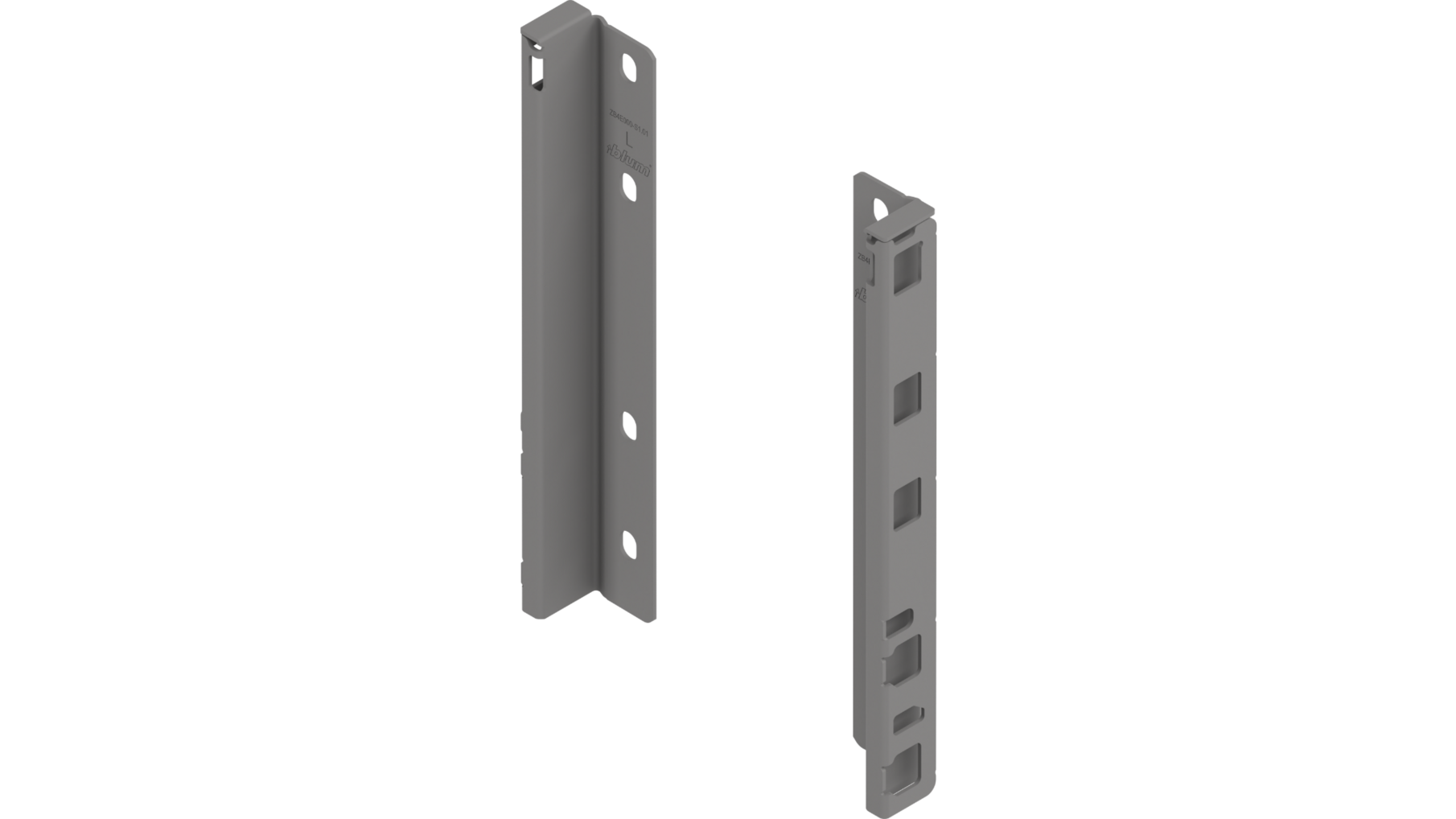 Rugwandhouder Merivobox E- hoogte, L+R, indium grijs