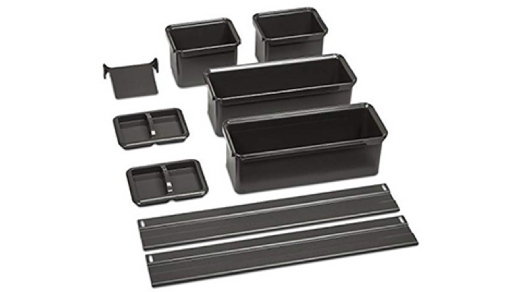 Youboxx set 3 antraciet voor Dispensa met 2 ophangrails