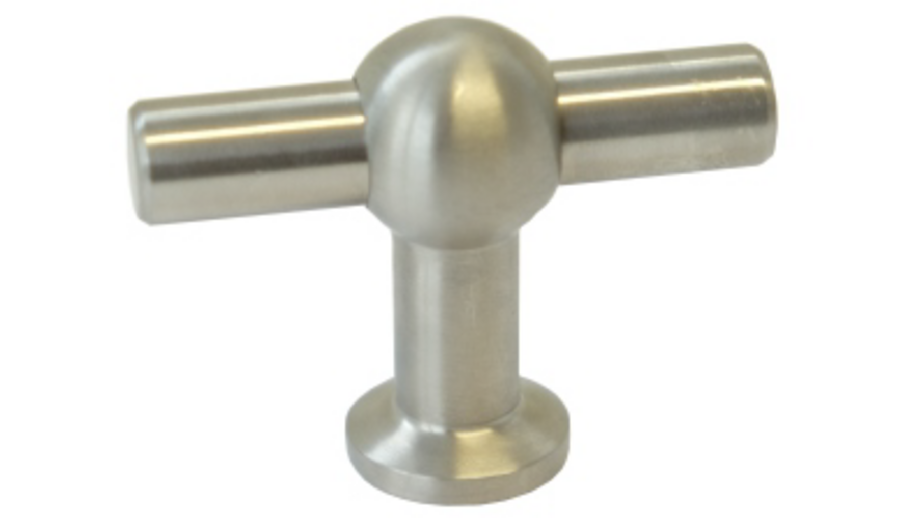 Knop 60x22 RVS look mat - T model, hoogte 45mm