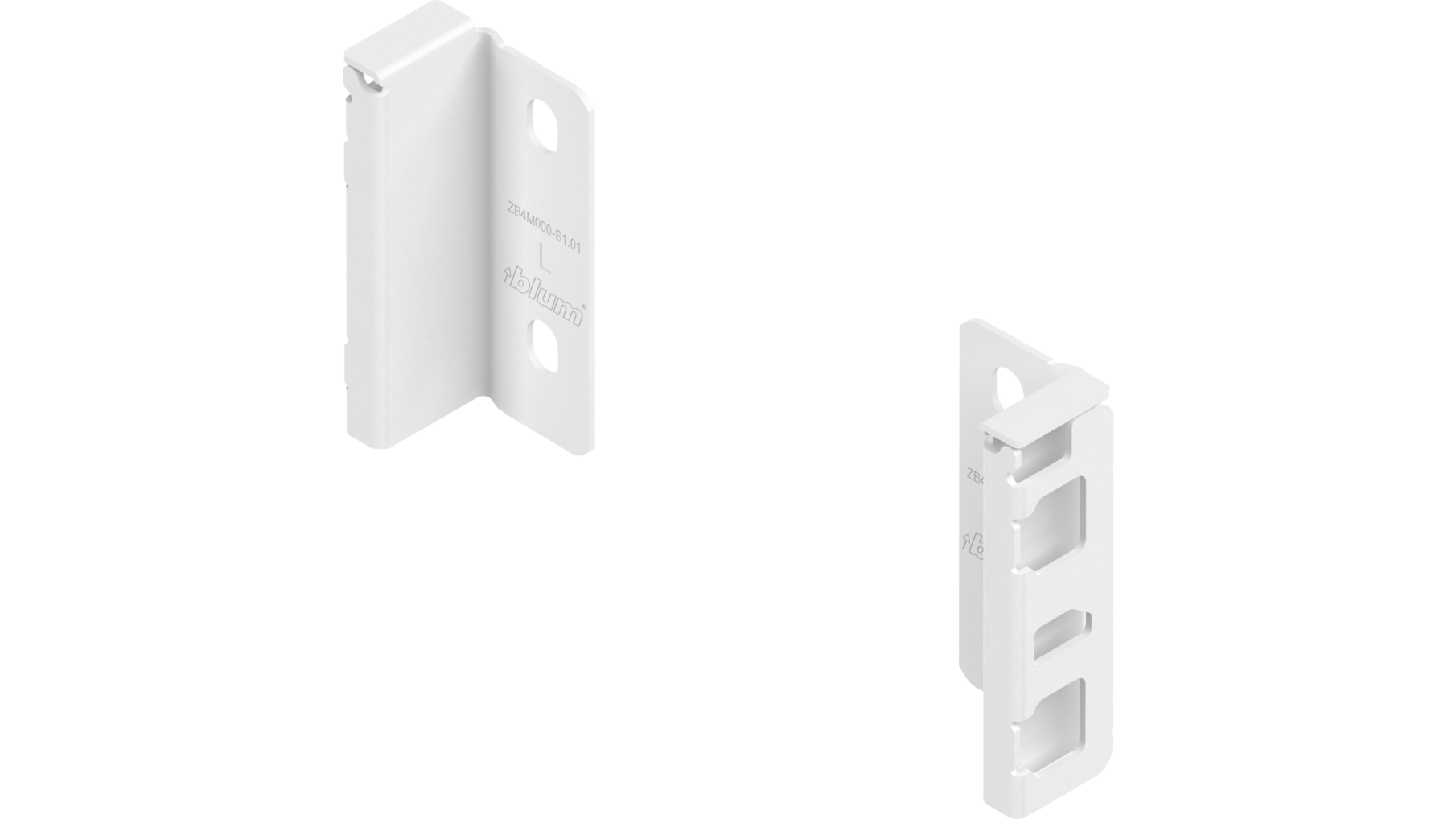 Rugwandhouder Merivobox M- hoogte, L+R, zijdewit