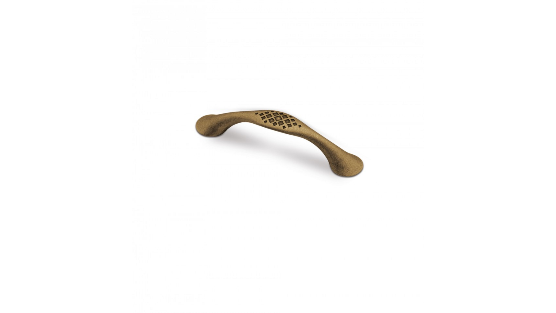 Greep RUSTIC 737 antiek messing 178x22mm, hartmaat 128mm
