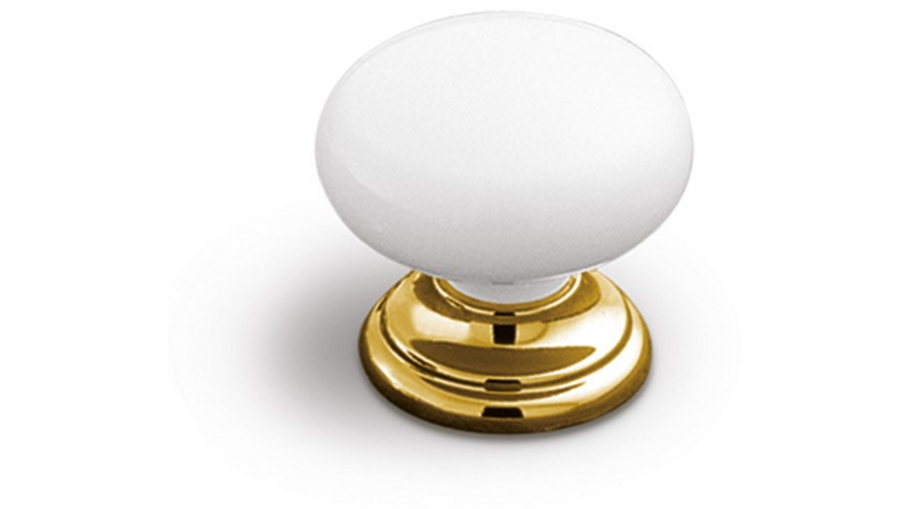 Knop METAL 847 verguld and wit 25mm