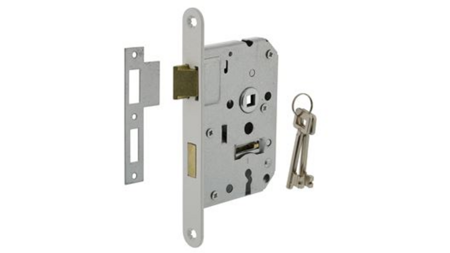 Woningbouw klavier dag- en nachtslot wit 55 mm