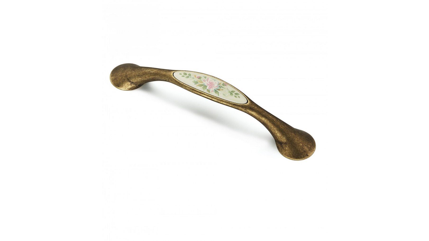 Greep antiek messing 178x22mm hartmaat 128mm