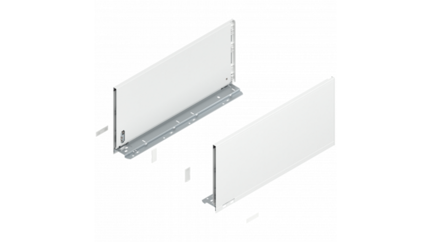 Legrabox ladezijde F, zijdewit 550mm, hoogte 241mm