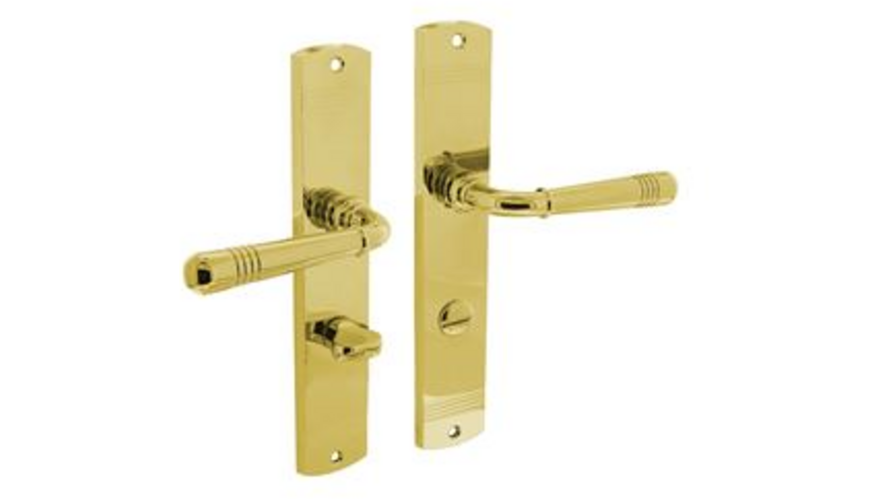 Deurkruk Helena op schild 235x45x8 mm met WC63/8 mm