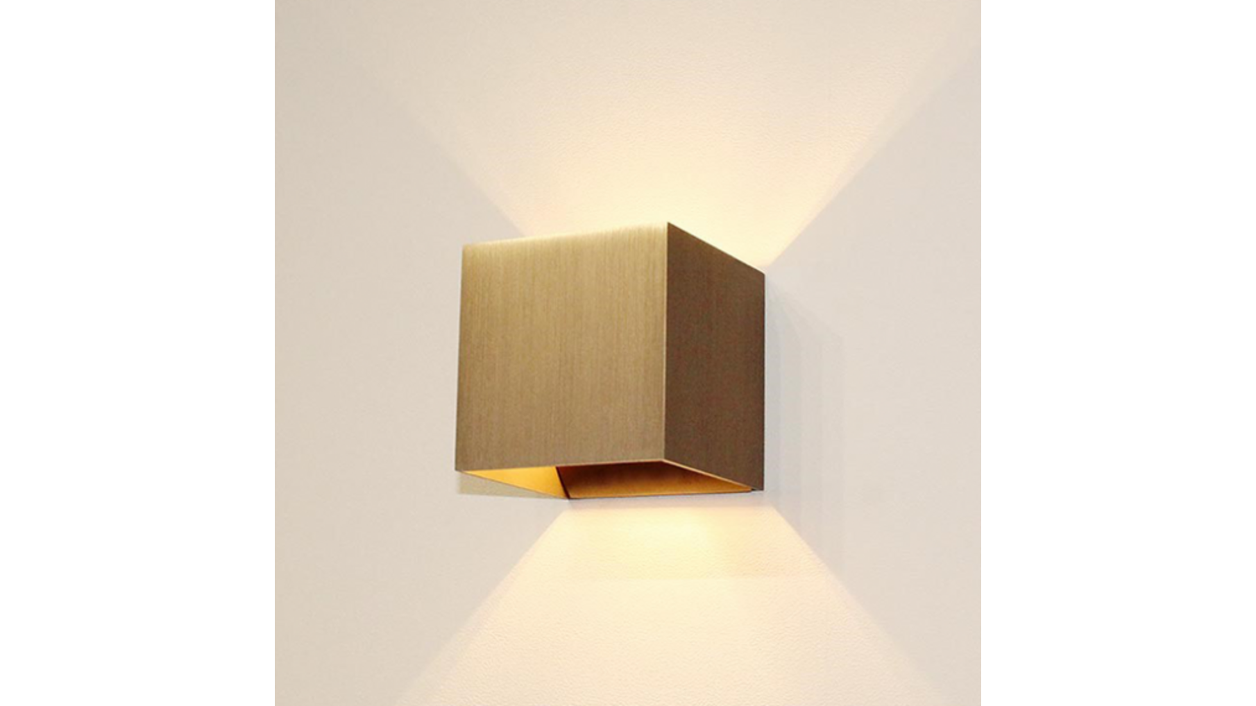 Wandlamp Madrid up/down mat GOUD