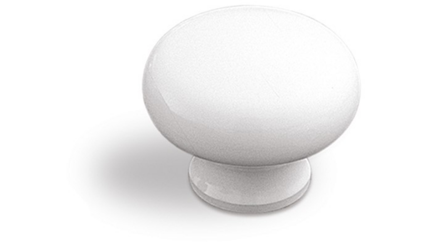 Knop kunststof wit diameter 37mm