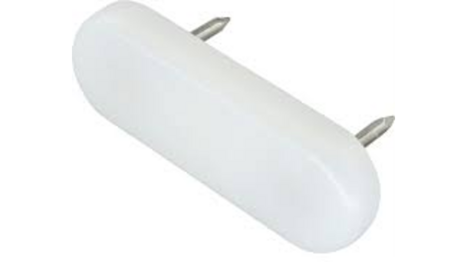 Glijnagel 44x16mm kunststof wit  met 2 stiften