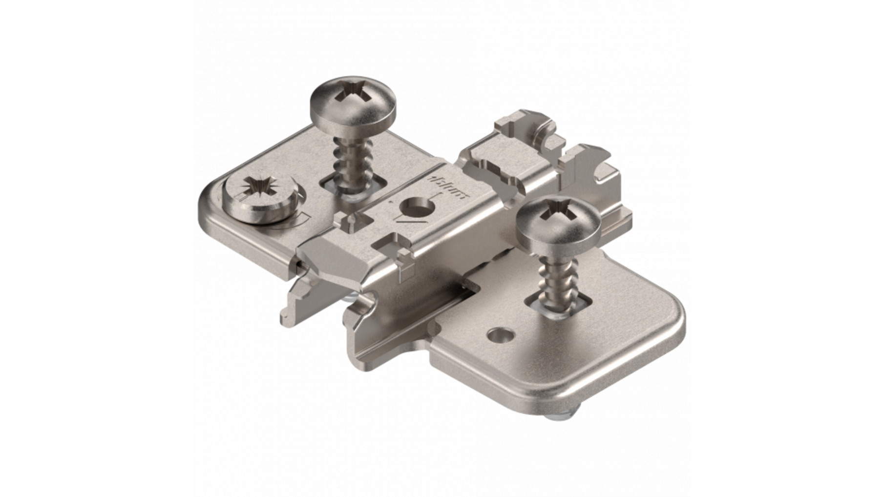 Kruismontageplaat 3mm verdikt excentrisch met plug 11,5mm