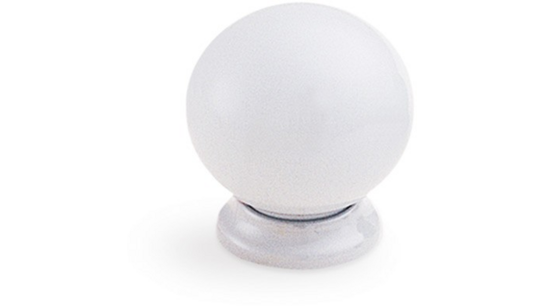Knop kunststof wit diameter 28mm